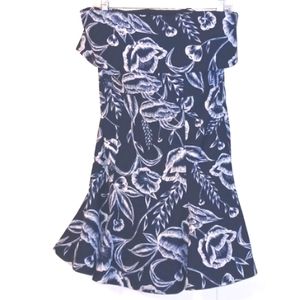 C/MEO Collective "Navy Botanic" Discretion Mini Dress in Size Med (NWOT)